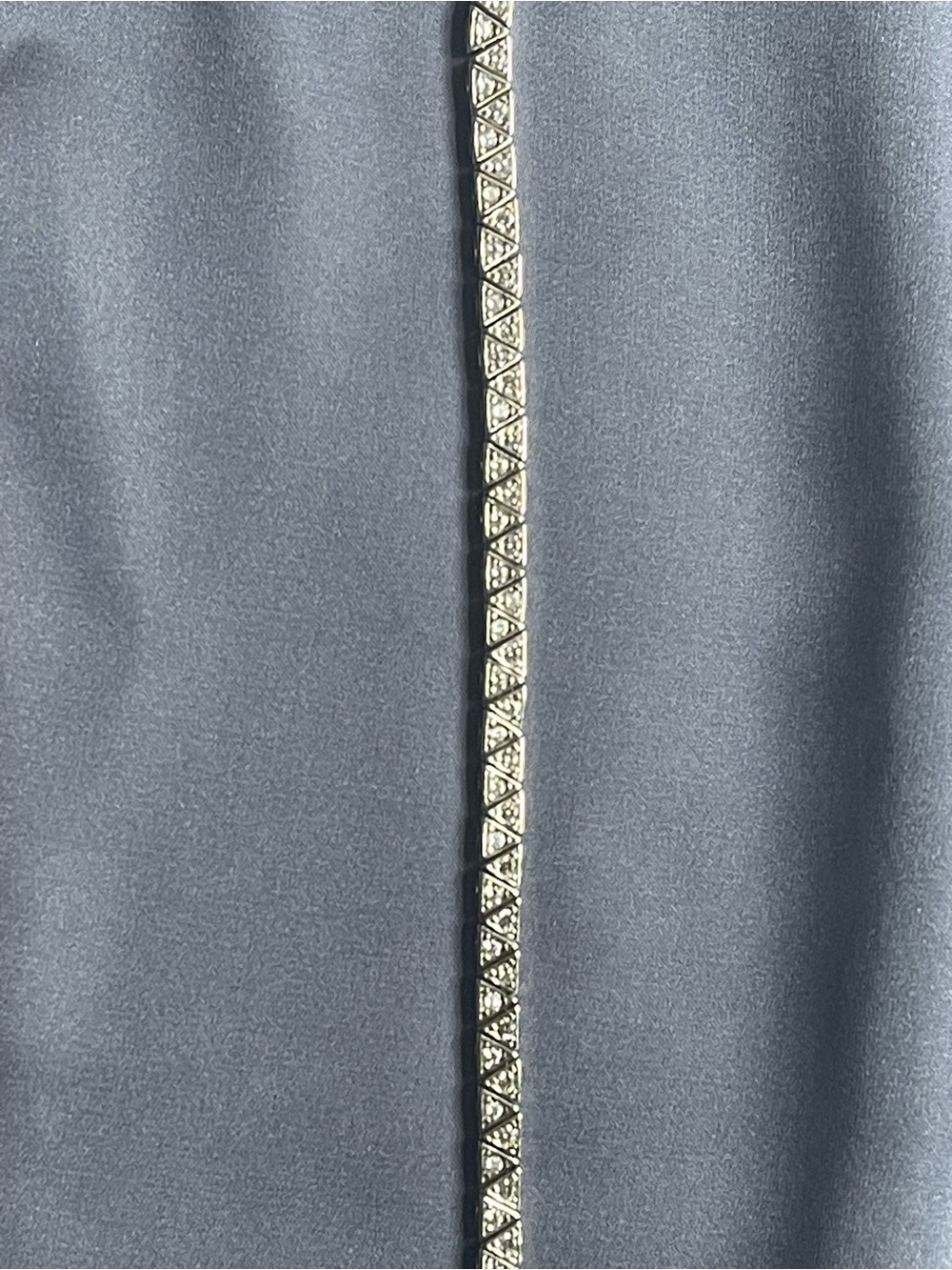 Silver Crystal Tennis Bracelet - Sparkling Clear Rhinestones
